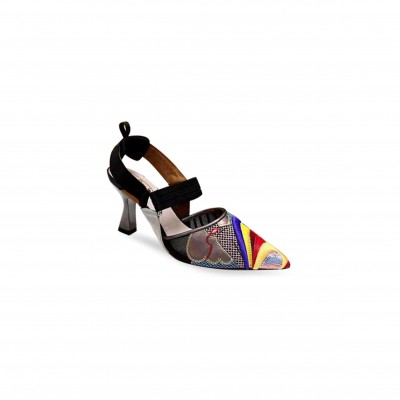 FENDI COLIBRI HIGH-HEELED SLINGBACKS 