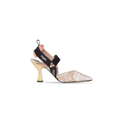 FENDI COLIBRI HIGH-HEELED SLINGBACKS 8J8143AN7HF1KNV