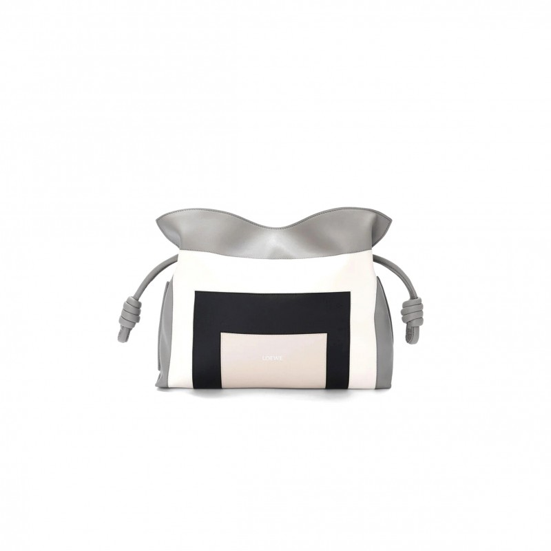 LOEWE X ALBERS MEDIUM FLAMENCO CLUTCH IN NAPPA CALFSKIN A411FC1XDD 01 (30*24.5*10.5cm) LOEWE X ALBERS MEDIUM FLAMENCO CLUTCH IN NAPPA CALFSKIN A411FC1XDD 01 (30*24.5*10.5cm)