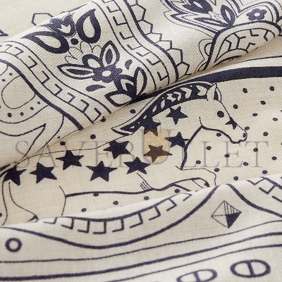 HERMÈS SCARF CHEVAL DE COEUR BANDANA SHAWL 140 H244259SV02 (136*135cm)
