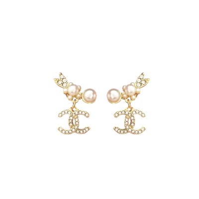 CHANEL CC PEARL EARRINGS 