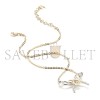 CHANEL PENDANT NECKLACE METAL & DIAMANTÉS SILVER, GOLD & CRYSTAL ABG588