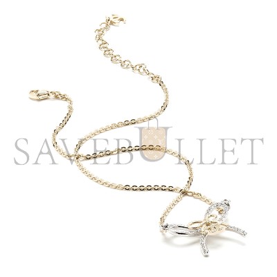 CHANEL PENDANT NECKLACE METAL & DIAMANTÉS SILVER, GOLD & CRYSTAL ABG588 CHANEL PENDANT NECKLACE METAL & DIAMANTÉS SILVER, GOLD & CRYSTAL ABG588
