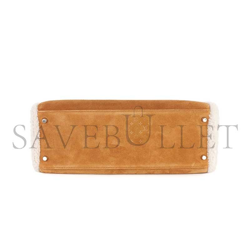 HERMÈS MASTER KELLY 35 TEDDY PLUSH SWIFT CHAMOIS  ALEZAN PALLADIUM HARDWARE (35*25*12cm)