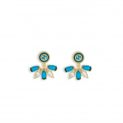 GUCCI PINK RESIN EARRINGS 