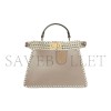 FENDI PEEKABOO ISEEU SMALL MULTICOLORINTERLACED LEATHER BAG 8BN327AS7EF1SYQ (27*21*11cm)