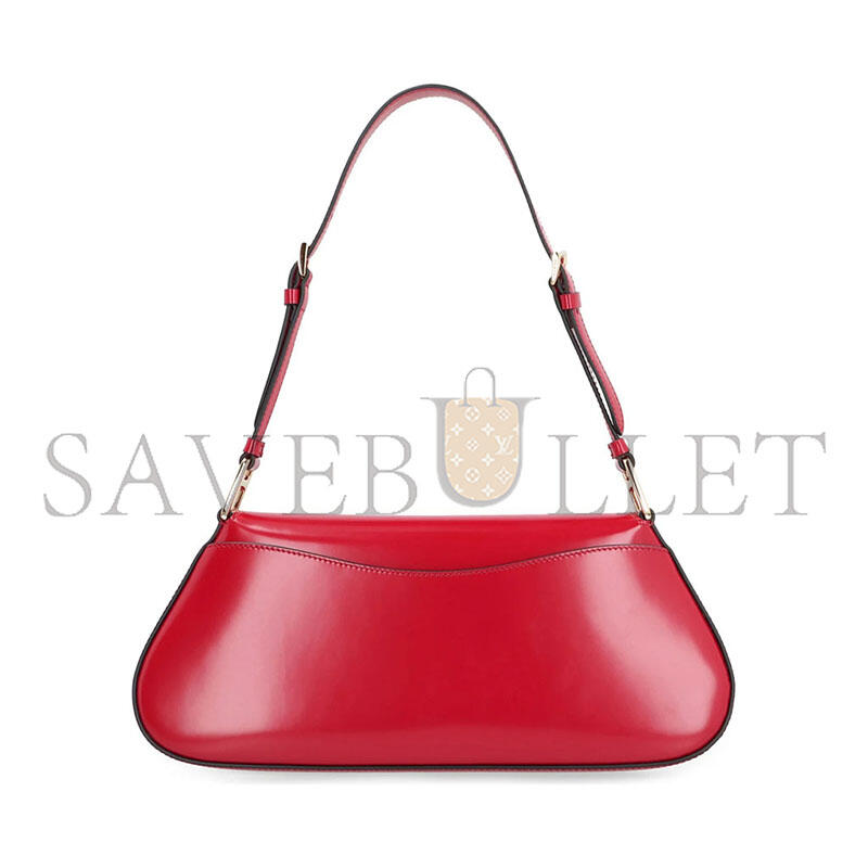 PRADA WOMEN'S RED CLEO LEATHER SHOULDER BAG 1BD345 (24*11*4cm)