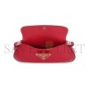 PRADA WOMEN'S RED CLEO LEATHER SHOULDER BAG 1BD345 (24*11*4cm)