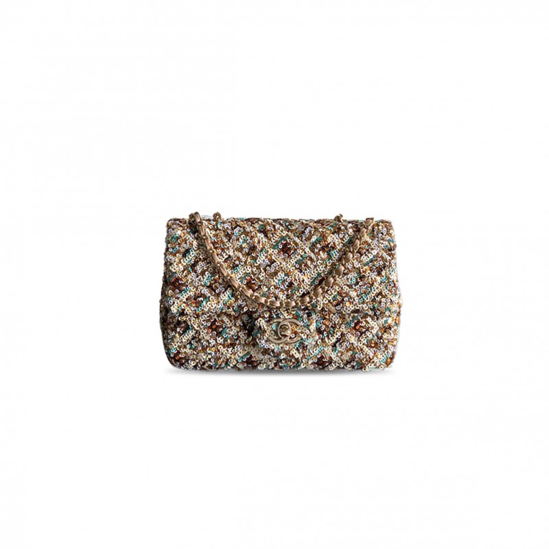 CHANEL MASTER SEQUINED CHAIN BAG (20*14*6cm)