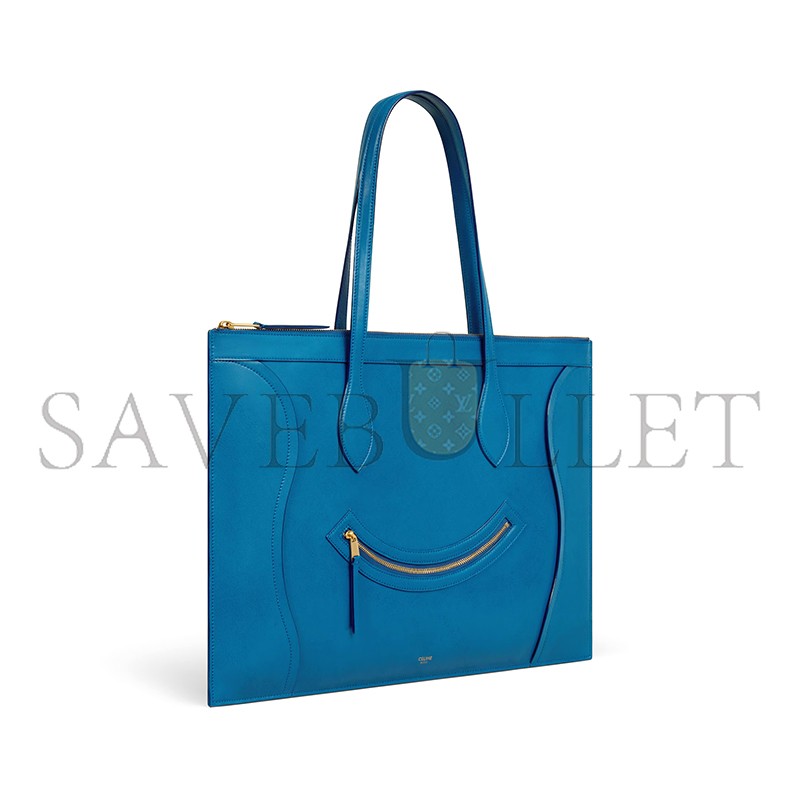 CELINE FLAT CABAS NEW LUGGAGE IN GLOSSY CALFSKIN 123963GW4.07QH (44.5*31.5*0.5cm)