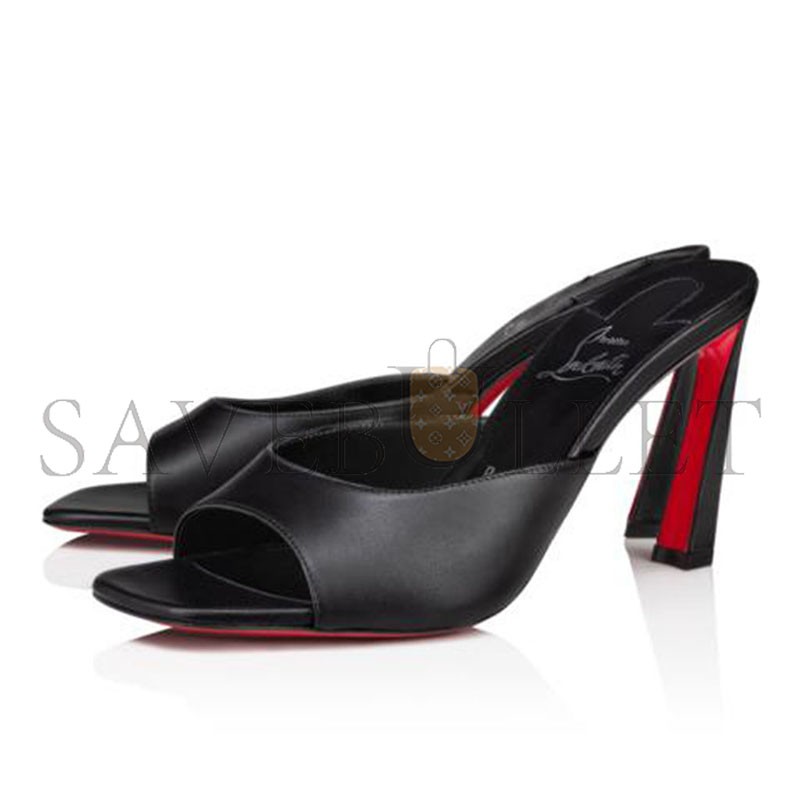 CHRISTIAN LOUBOUTIN CONDORA 85 LEATHER MULES 