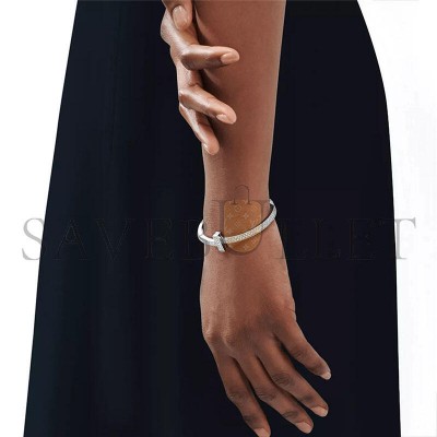 TIFFANY TT1 WIDE DIAMOND HINGED BANGLE IN WHITE GOLD 68127394