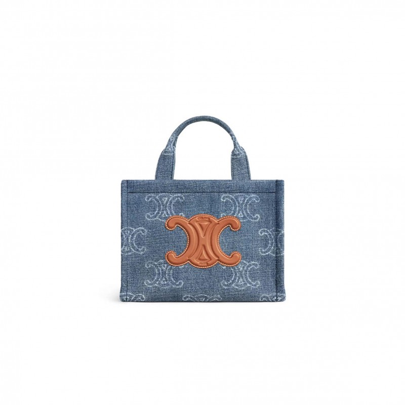 CELINE SMALL CABAS THAIS IN DENIM  199162FYL.07DD (25.5*18.5*12cm)