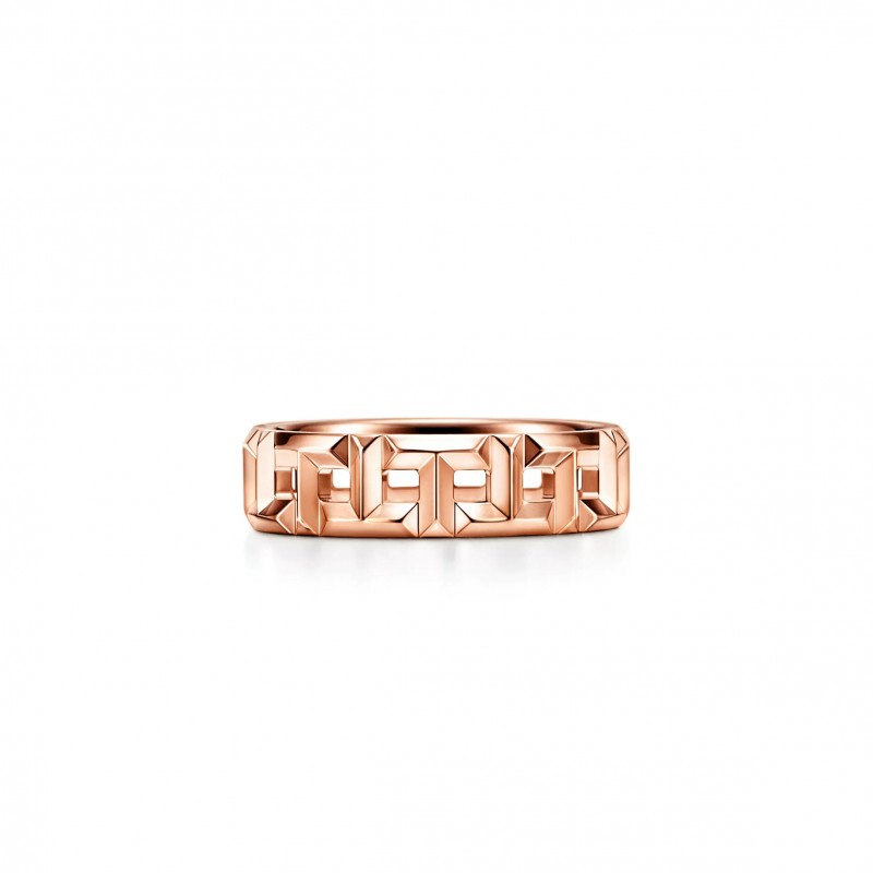 TIFFANY T TRUE WIDE RING IN ROSE GOLD 63064319