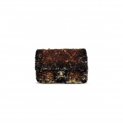 CHANEL MASTER 25B SEQUIN FLAP BAG (21*14*8cm)