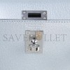 HERMES MASTER MINI KELLY SILVER METALLIC ARGENT CHAMKILA PALLADIUM HARDWARE (19*12*5.5cm)