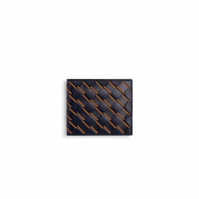 BOTTEGA VENETA INTRECCIATO BI-FOLD WALLET IN BLUE (11*9.5*1cm)