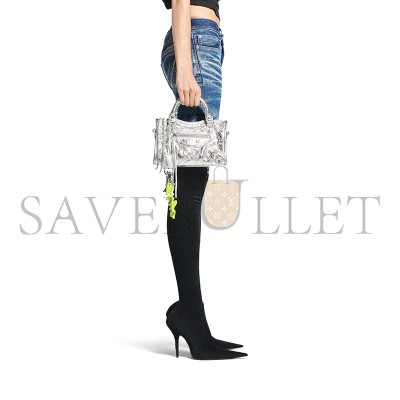 BALENCIAGA WOMEN'S LE CITY BAG MINI IN SILVER 8063952AA9R8122 (24*16*6.5cm) BALENCIAGA WOMEN'S LE CITY BAG MINI IN SILVER 8063952AA9R8122 (24*16*6.5cm)