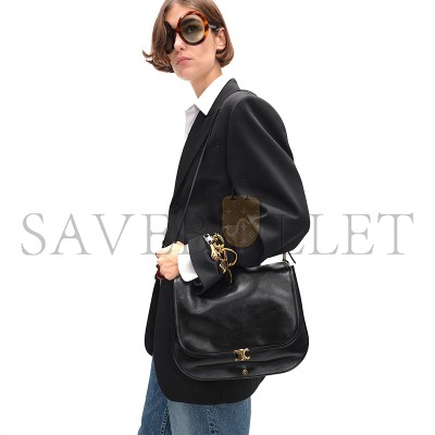 CELINE SOFT TRIOMPHE BESACE IN SUPPLE SHINY LAMBSKIN 123632T88.38NO (34*25*13cm) CELINE SOFT TRIOMPHE BESACE IN SUPPLE SHINY LAMBSKIN 123632T88.38NO (34*25*13cm)