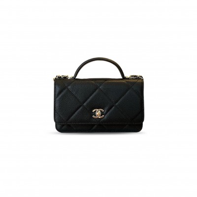 CHANEL 25K HANDLE WITH LARGE DIAMOND PATTERN CHAIN WOC A96171 (19*12*4cm)