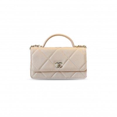 CHANEL 25K HANDLE WITH LARGE DIAMOND PATTERN CHAIN WOC A96171 (19*12*4cm)