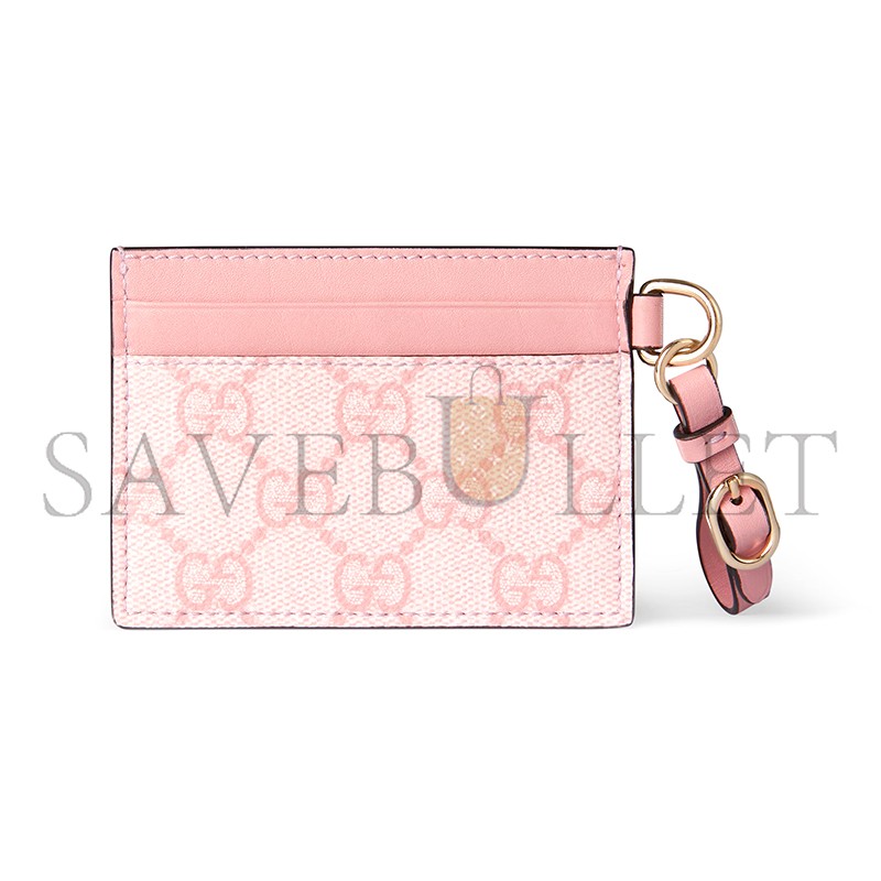 GUCCI GG EMBLEM CARD CASE WITH STRAP 819121 (10*7cm) GUCCI GG EMBLEM CARD CASE WITH STRAP 819121 (10*7cm)