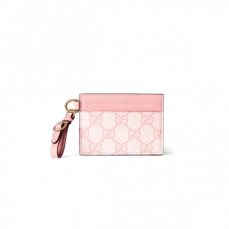GUCCI GG EMBLEM CARD CASE WITH STRAP 819121 (10*7cm) GUCCI GG EMBLEM CARD CASE WITH STRAP 819121 (10*7cm)