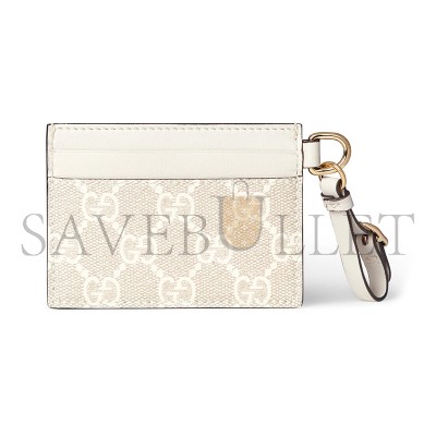 GUCCI GG EMBLEM CARD CASE WITH STRAP 819121 (10*7cm)