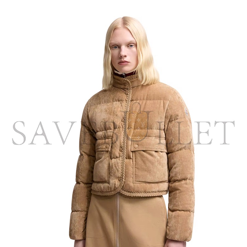 MONCLER ESSARTS BRAIDED TRIM CORDUROY SHORT DOWN JACKET K20931A0002159860 MONCLER ESSARTS BRAIDED TRIM CORDUROY SHORT DOWN JACKET K20931A0002159860