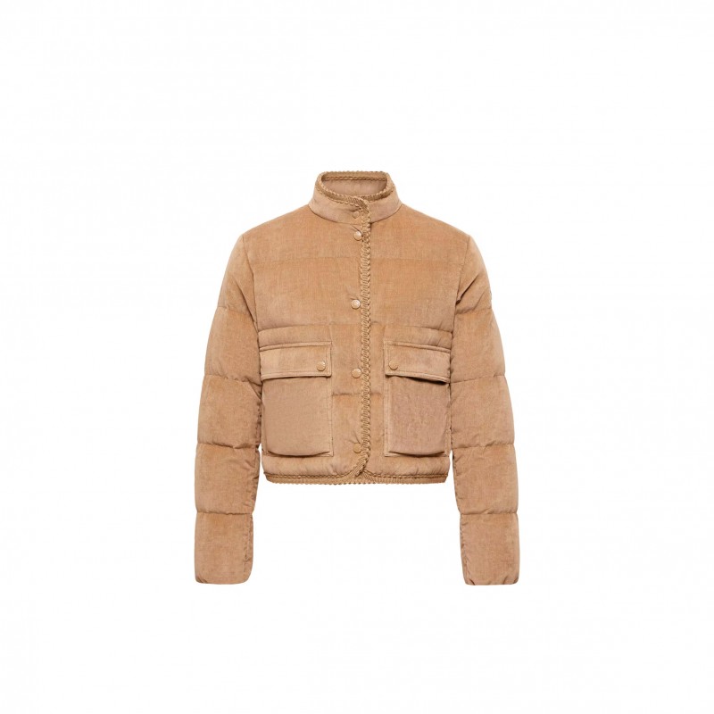 MONCLER ESSARTS BRAIDED TRIM CORDUROY SHORT DOWN JACKET K20931A0002159860 MONCLER ESSARTS BRAIDED TRIM CORDUROY SHORT DOWN JACKET K20931A0002159860