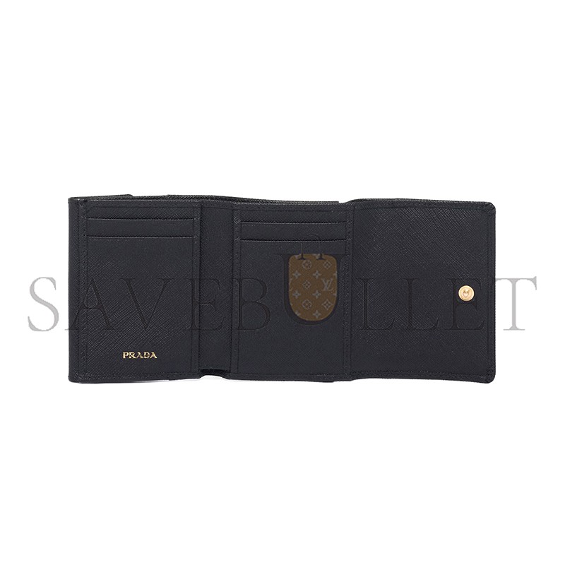 PRADA SMALL SAFFIANO LEATHER WALLET 1MH043 (10*8.5cm) PRADA SMALL SAFFIANO LEATHER WALLET 1MH043 (10*8.5cm)