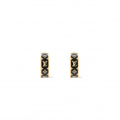 LOUIS VUITTON NANOGRAM ENAMEL EARRINGS M01833