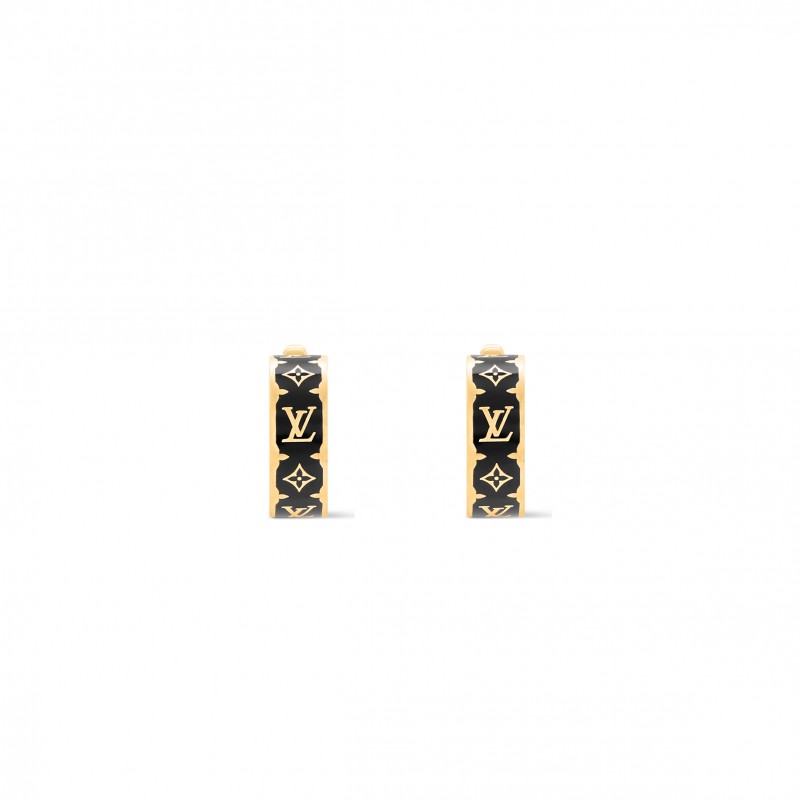 LOUIS VUITTON NANOGRAM ENAMEL EARRINGS M01833