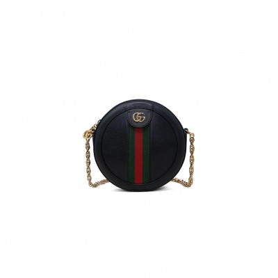 GUCCI OPHIDIA MINI ROUND SHOULDER BAG ‎550618 (18*18*4.5cm)