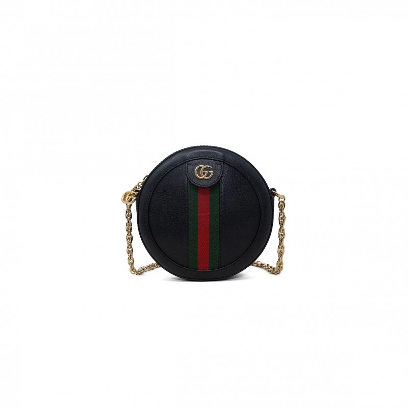 GUCCI OPHIDIA MINI ROUND SHOULDER BAG ‎550618 (18*18*4.5cm)