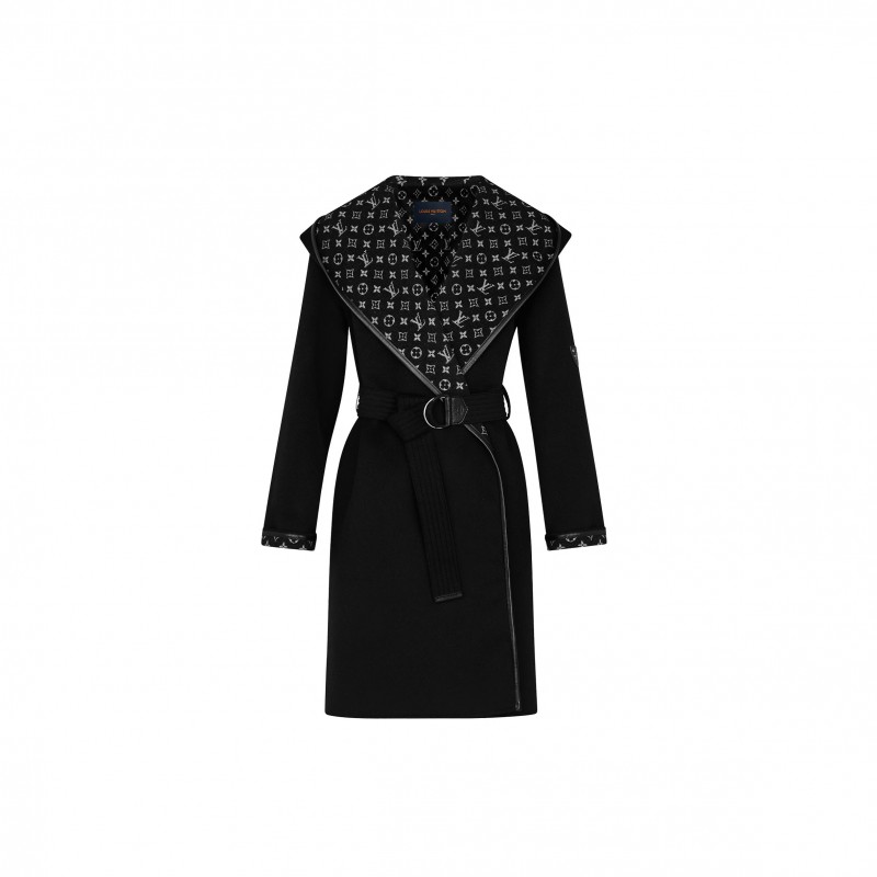 LOUIS VUITTON HOODED WRAP COAT 1A4PEA