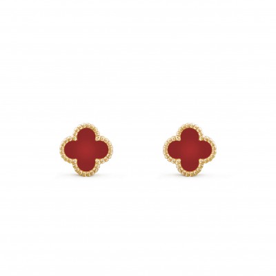 VAN CLEEF ARPELS SWEET ALHAMBRA EARRINGS YELLOW GOLD
