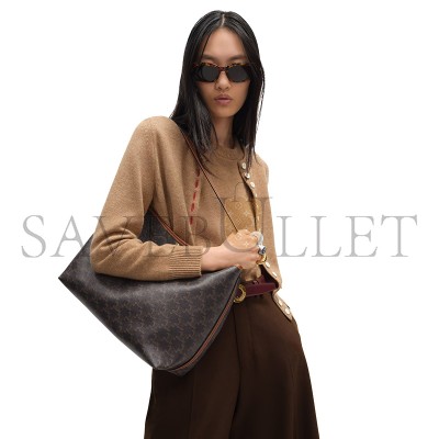CELINE SOFT SHOPPER BAG IN TRIOMPHE CANVAS AND CALFSKIN 123912GXC.04LU (32.5*24.5*14cm) CELINE SOFT SHOPPER BAG IN TRIOMPHE CANVAS AND CALFSKIN 123912GXC.04LU (32.5*24.5*14cm)