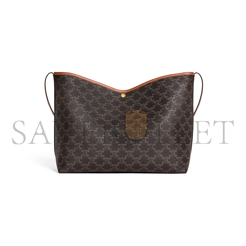 CELINE SOFT SHOPPER BAG IN TRIOMPHE CANVAS AND CALFSKIN 123912GXC.04LU (32.5*24.5*14cm) CELINE SOFT SHOPPER BAG IN TRIOMPHE CANVAS AND CALFSKIN 123912GXC.04LU (32.5*24.5*14cm)