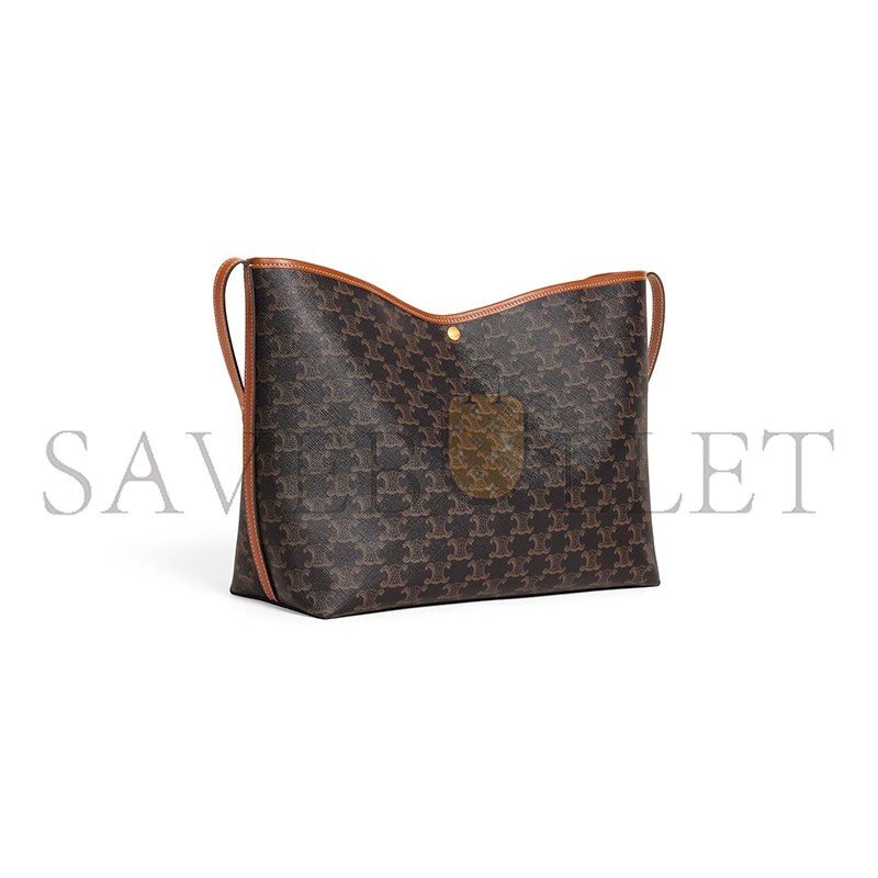 CELINE SOFT SHOPPER BAG IN TRIOMPHE CANVAS AND CALFSKIN 123912GXC.04LU (32.5*24.5*14cm) CELINE SOFT SHOPPER BAG IN TRIOMPHE CANVAS AND CALFSKIN 123912GXC.04LU (32.5*24.5*14cm)
