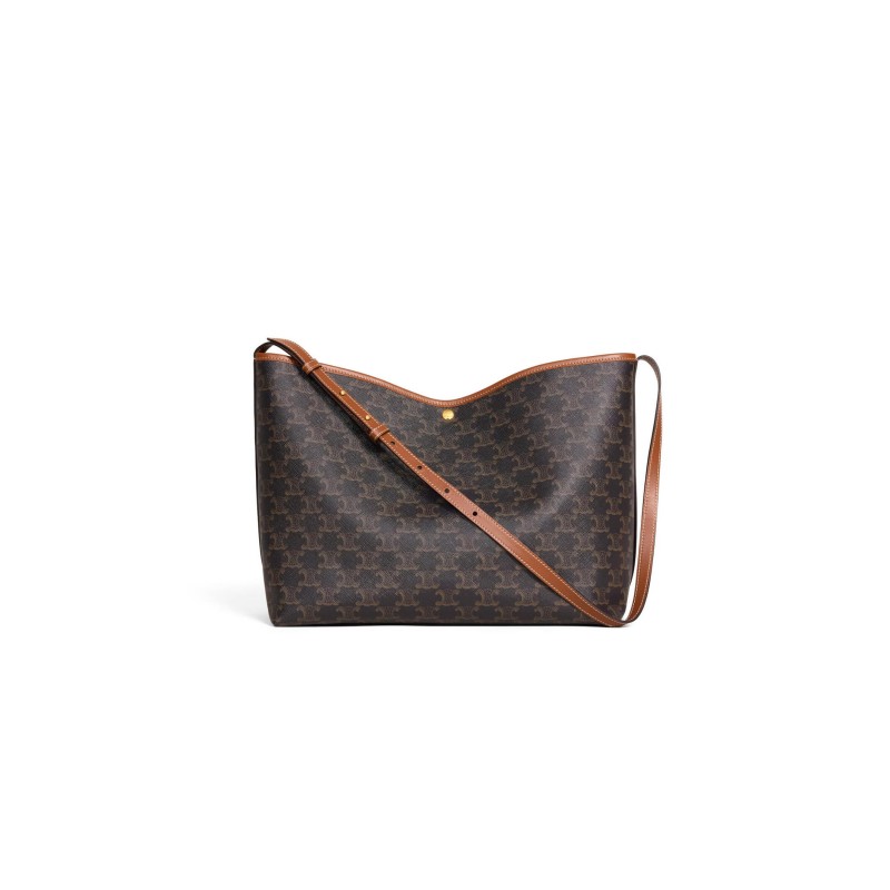 CELINE SOFT SHOPPER BAG IN TRIOMPHE CANVAS AND CALFSKIN 123912GXC.04LU (32.5*24.5*14cm) CELINE SOFT SHOPPER BAG IN TRIOMPHE CANVAS AND CALFSKIN 123912GXC.04LU (32.5*24.5*14cm)