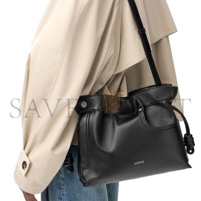 LOEWE PANTA MEDIUM FLAMENCO CLUTCH IN SHINY CALFSKIN A411FC1XBV (30*24.5*10.5cm)
