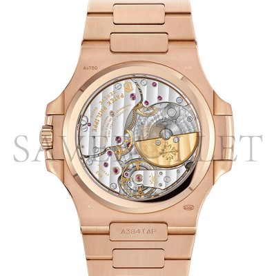 PATEK PHILIPPE NAUTILUS MOONPHASE ROSE GOLD BROWN DIAL 40MM 57121R-001