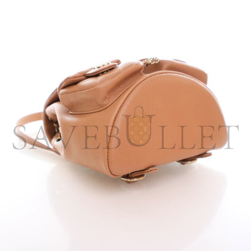 CHANEL MASTER DUMA BACKPACK SMALL BEIGE CAVIAR AS3787 (17.5*16.5*10cm)