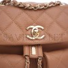 CHANEL MASTER DUMA BACKPACK SMALL BEIGE CAVIAR AS3787 (17.5*16.5*10cm)