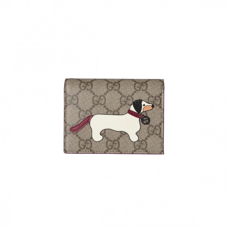 GUCCI GG MINI WALLET WITH DOG DETAIL 818767 (11*8*3cm)