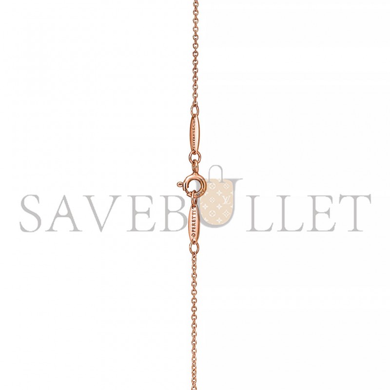 TIFFANY ELSA PERETTI® OPEN HEART PENDANT IN 18K ROSE GOLD WITH DIAMONDS 68113660