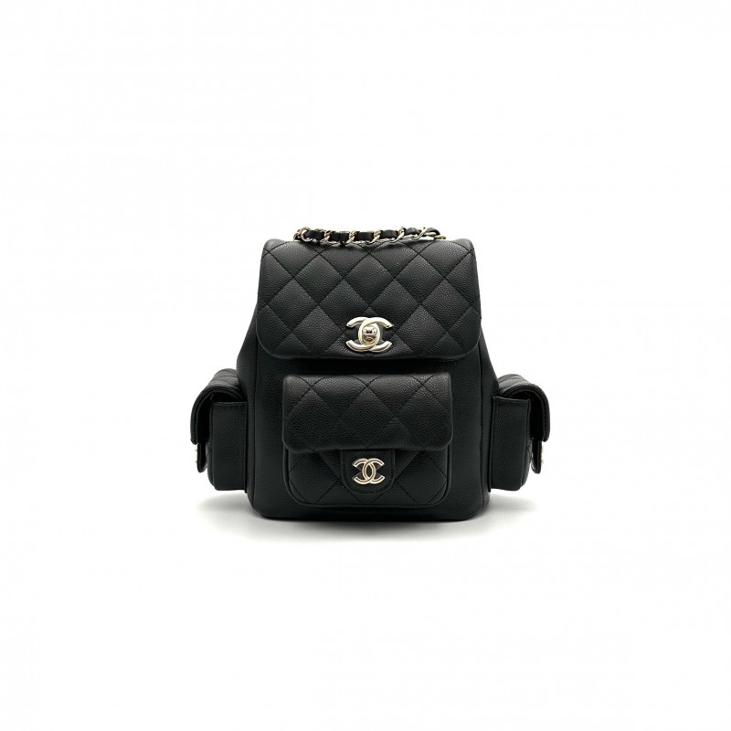 CHANEL MASTER SMALL DUMA 23K GRAINED CALFSKIN BACKPACK AS4399 (19.5*18*10cm)