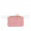 CHANEL TWEED QUILTED FLAP PINK GOLD HARDWARE (25.5*15.5*6.5cm) 