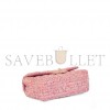 CHANEL TWEED QUILTED FLAP PINK GOLD HARDWARE (25.5*15.5*6.5cm) 